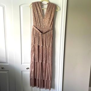 Sabina Musayev Skylar Gown in rose gold. Worn once size XS